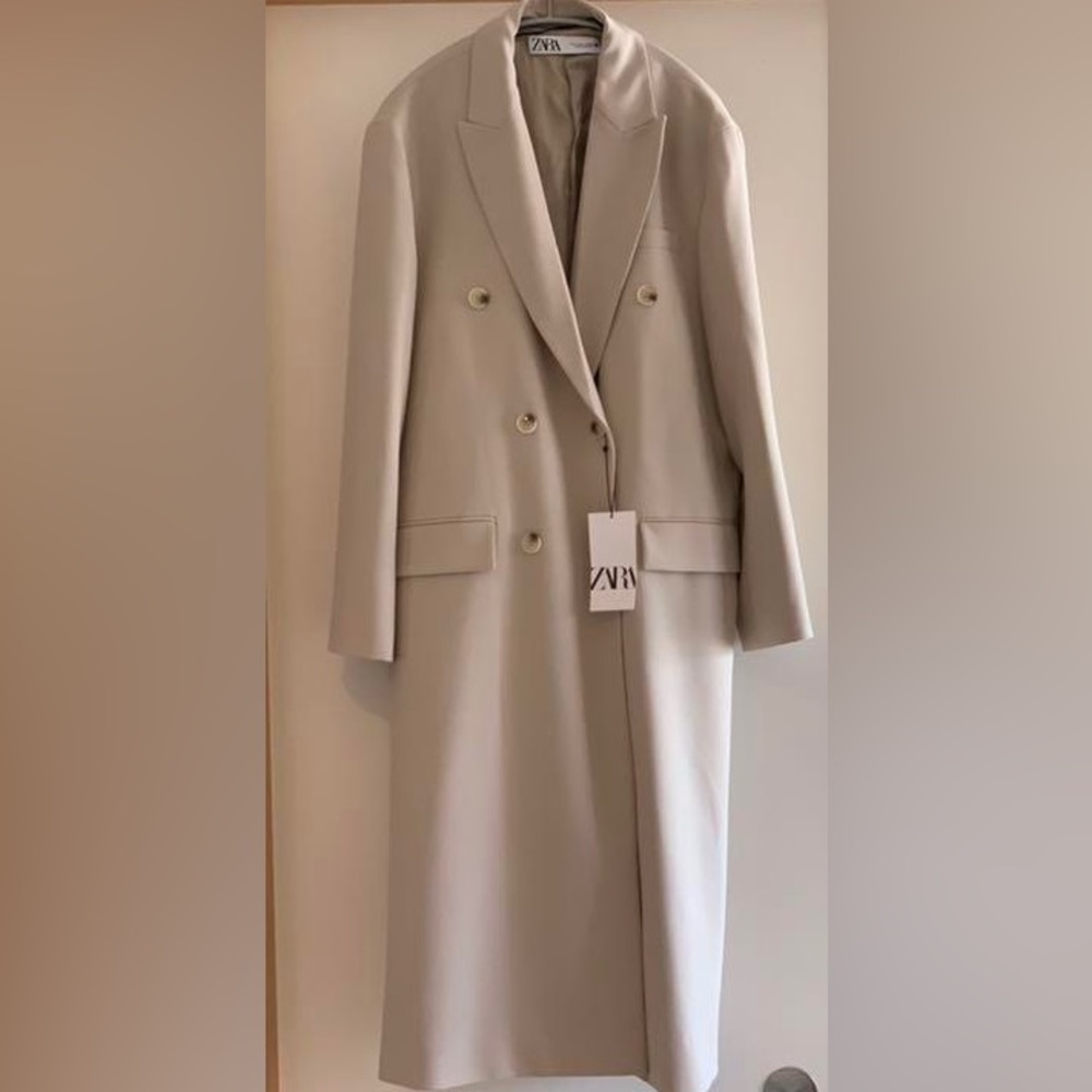 Zara Beige double breasted coat